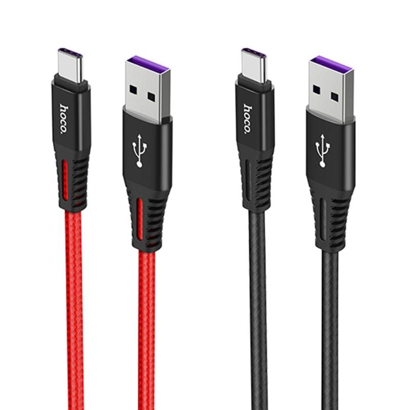 X22 1m Nylon Braided Type-C USB 5A Fast Charging Data Sync Charger Cable for Huawei Mate 9/10 P10 OnePlus 3T High Quality - ebowsos