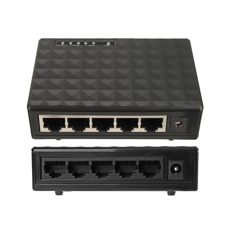 5 Port Lan Mini Ethernet Switch  10/100Mbps Desktop RJ45 Network Splitter Adapter US/EU plug - ebowsos