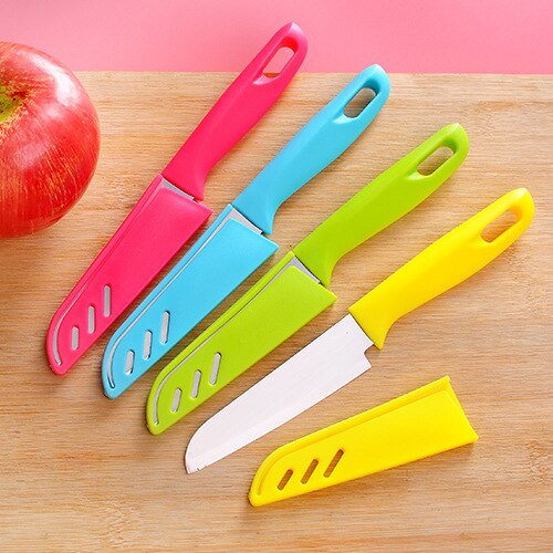 Pinkycolor Fruit Knife Kitchen stainless steel paring knife Portable fruit knife Cut fruit Cut vegetables Kitchen knife - ebowsos