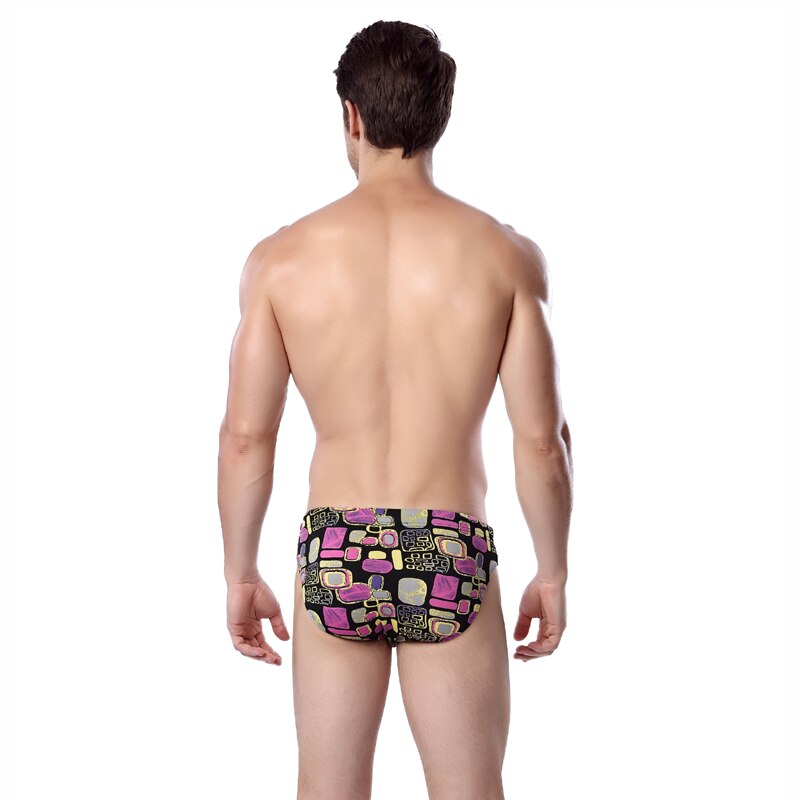 Classic Design Mens Swimming Shorts 2019 Plus Size 3XL European Swimwear for Men Vintage Prints Mens Bathing Shorts - ebowsos
