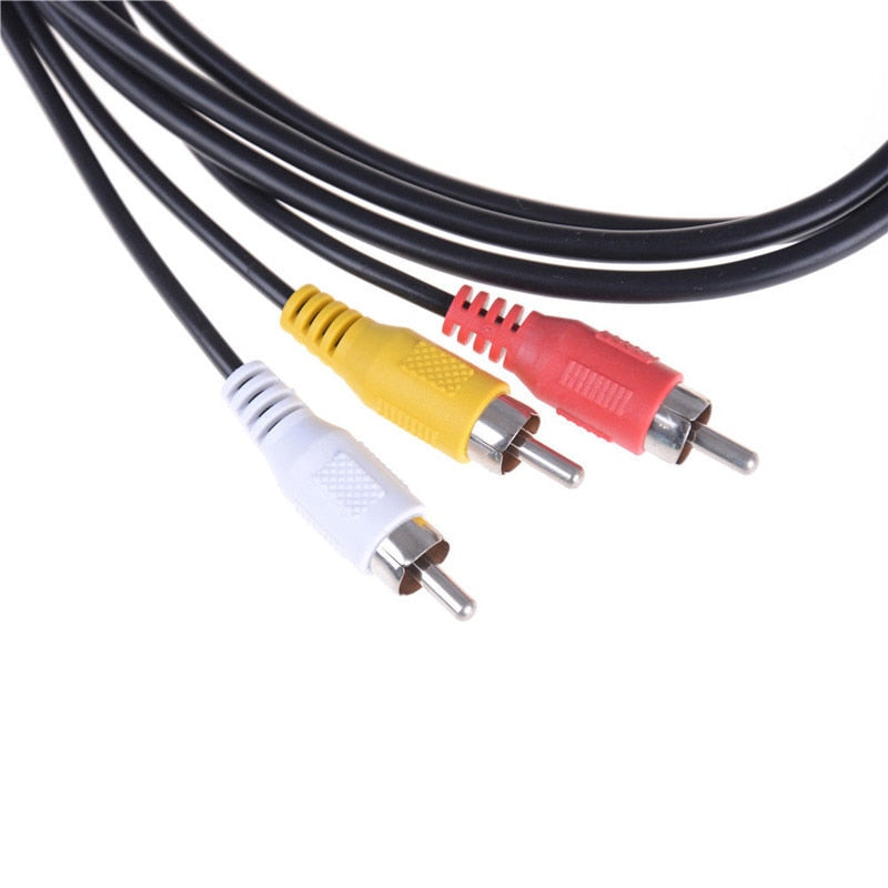 New 1.5M 5ft USB 2.0 to 3 RCA Cable Male To Male AV Audio Adapter Cord for AV equipment to HDD player - ebowsos