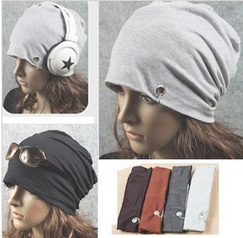 Brand Unisex Cotton Hip Hop Ring Warm Beanie Cap In Autumn Winter Women Knitted Hats Men Beanies - ebowsos