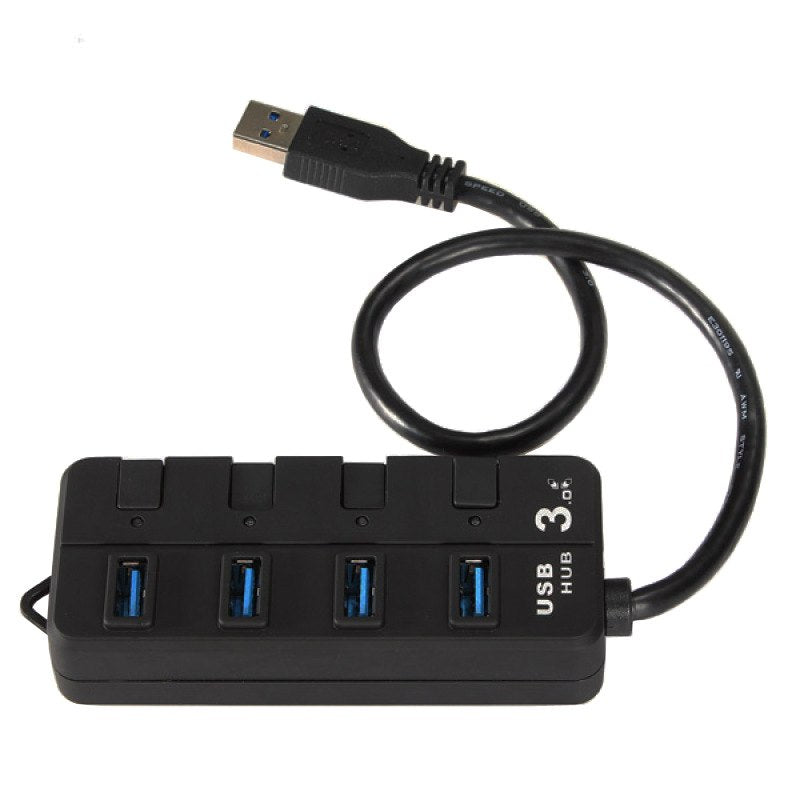 New High Speed USB 3.0  2.0 HUB 4 Ports  USB On/Off Switch Portable USB Splitter Peripherals Accessories For Computer - ebowsos