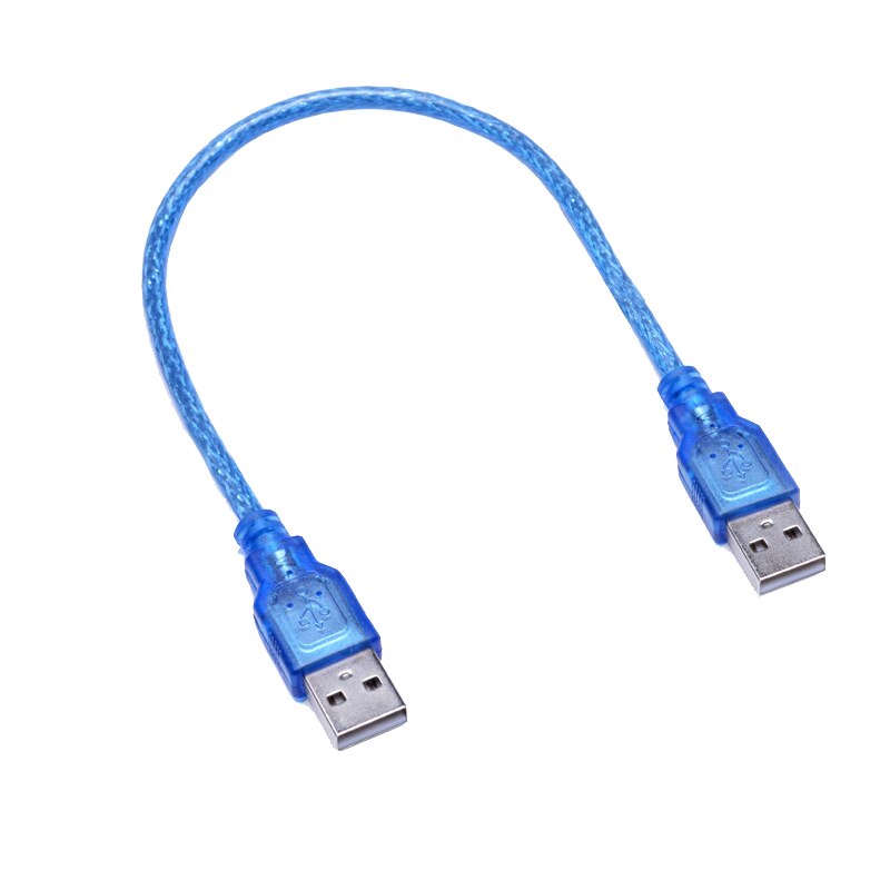 USB Type A Male to Male Braided Blue Shielding USB Adapter Extension Data Transfer Cable Cord Wire above 1.5m with Magnetic Ring - ebowsos