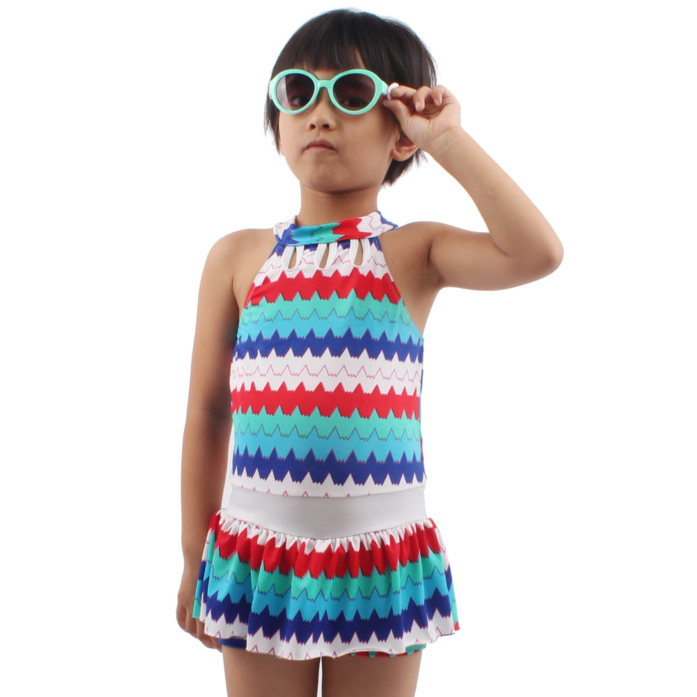 8-12T Children Swimwear Daughter Beachwear Cute Girl Bathing Suits Toddler Teenage One Piece Swimsuit Kids Swim Wear - ebowsos