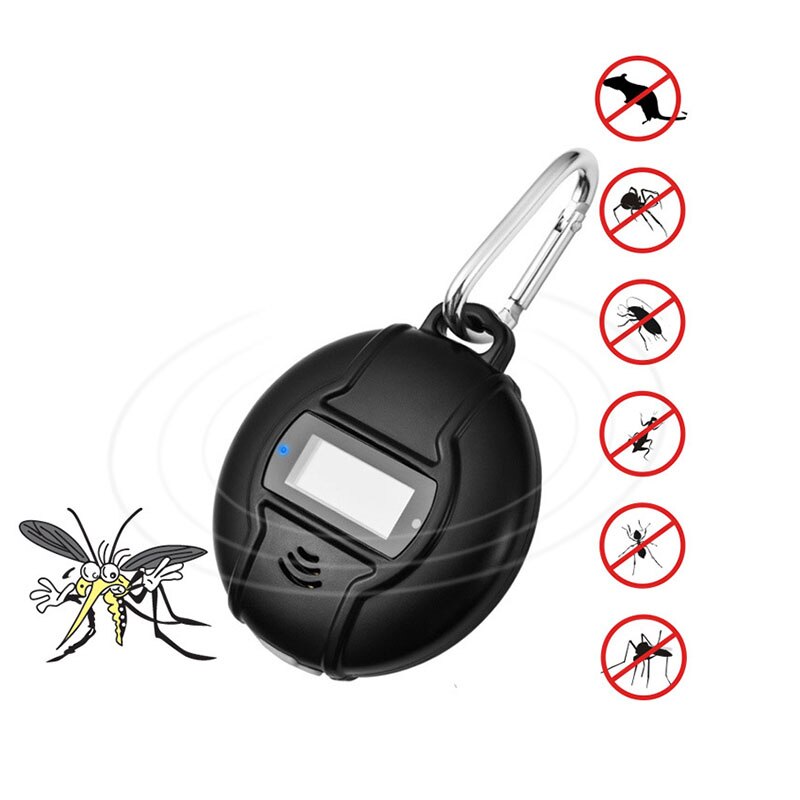 Outdoor Portable Electronic Mosquito Repeller Hook Type Solar Type Pest Repeller Solar Ultrasonic Mosquito Insect Killer - ebowsos