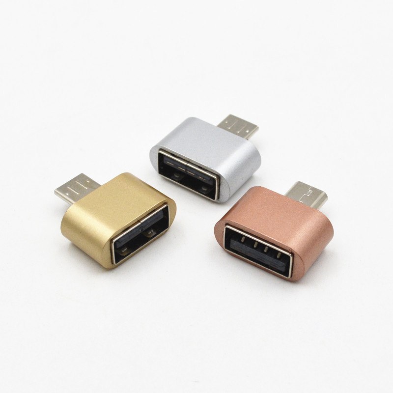 Newly Metal Mini Micro USB To USB OTG Adapter 2.0 Converter For Samsung Xiaomi LG Sony HTC Huawei Meizu Android Phone - ebowsos