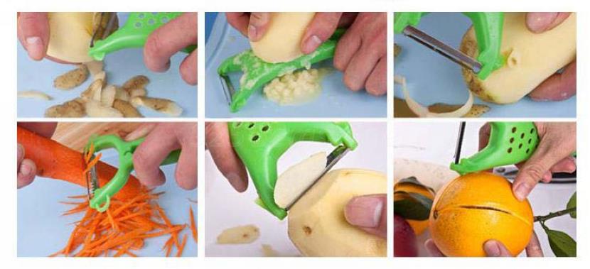 Double Head Vegetables Peeler Potato Carrot Grater Cutter Slicer Shredder Peeler Julienne Cutter Kitchen Tools - ebowsos