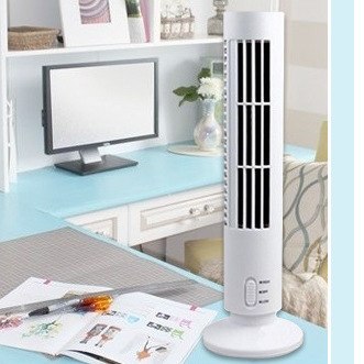 Portable USB Vertical Bladeless Fan, Mini Air Condition Fan Desk Cooling Tower Fan for Home - ebowsos
