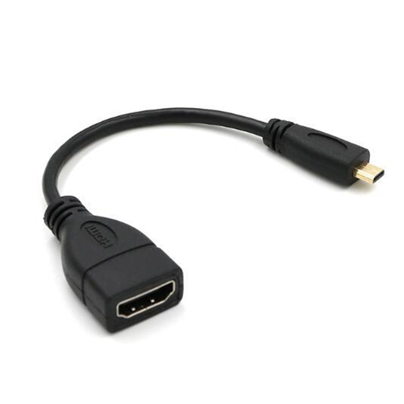 Micro HDMI Type D Male to HDMI Female Type A Adapter cable M/F Converter Convertor for tablet pc tv mobile phone 1080P - ebowsos