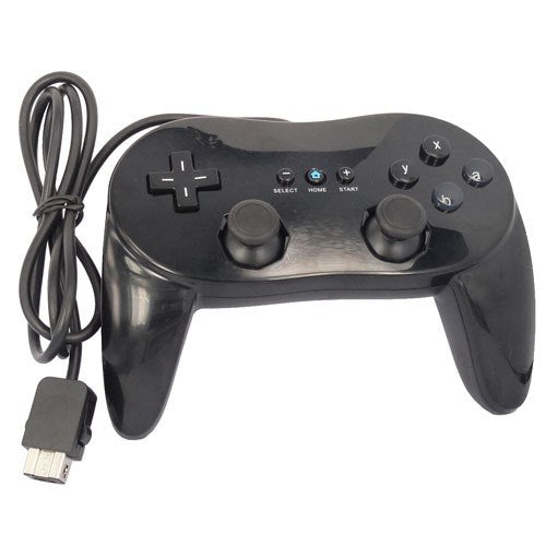 New Classic Pro Controller for Nintendo Wii Remote Black - ebowsos