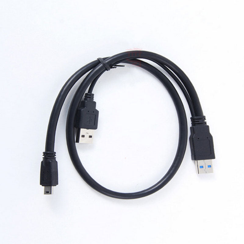 USB 3.0 Type A With USB Power Supply To Mini 10Pin 10 Pin Cable Y Splitter 2 in1 USB3.0 Data Cable For HDD 60cm - ebowsos