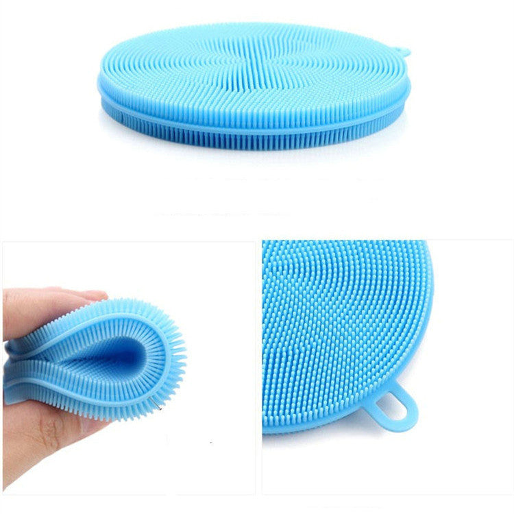 Magic Cleaning Brushes Silicone Dish Bowl Scouring Pad Pot Pan Easy to Clean Wash Brush Cleaning Kitchen - ebowsos