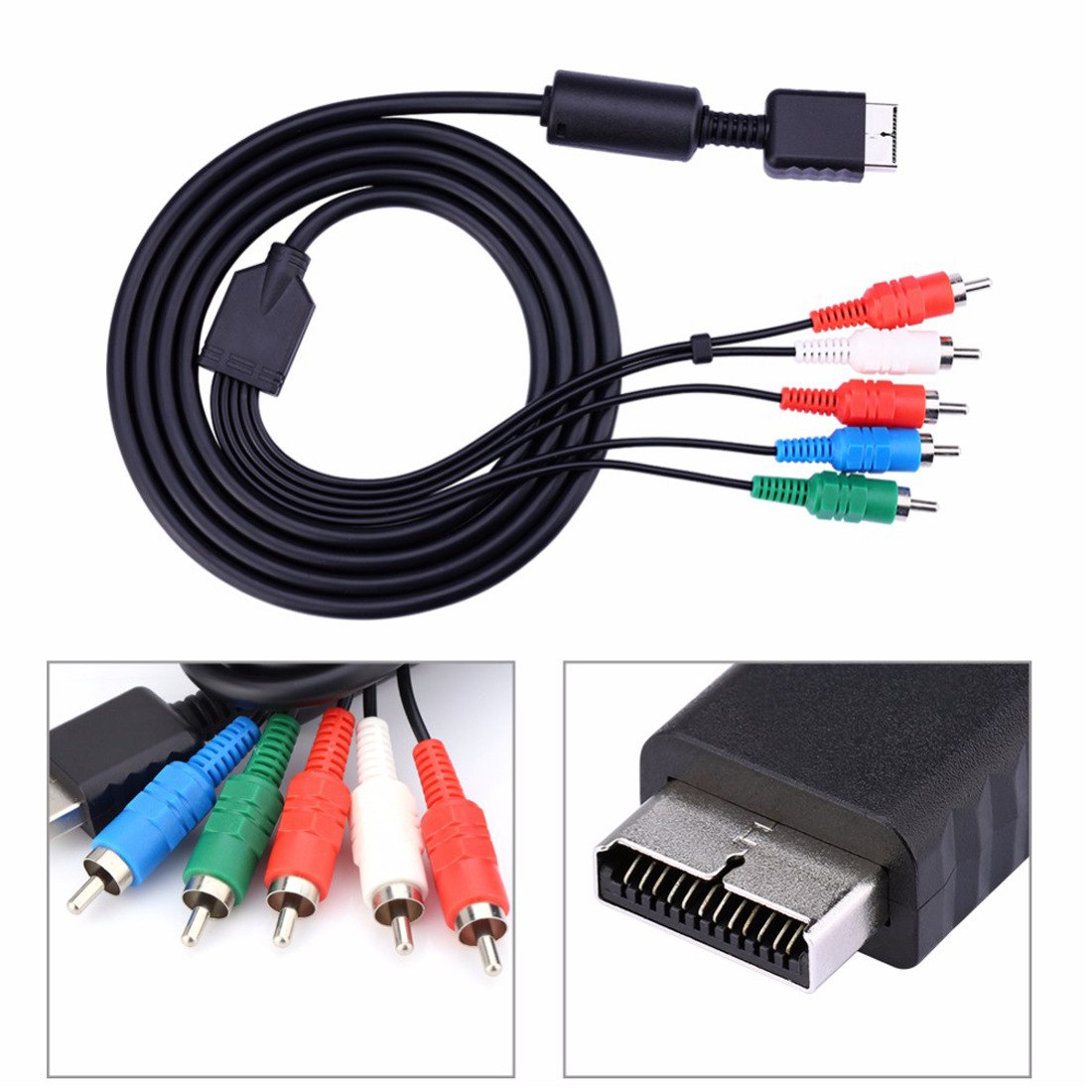 5RCA Component AV Audio Video HD TV Cable For Playstion 2 For PS2 Controller - ebowsos