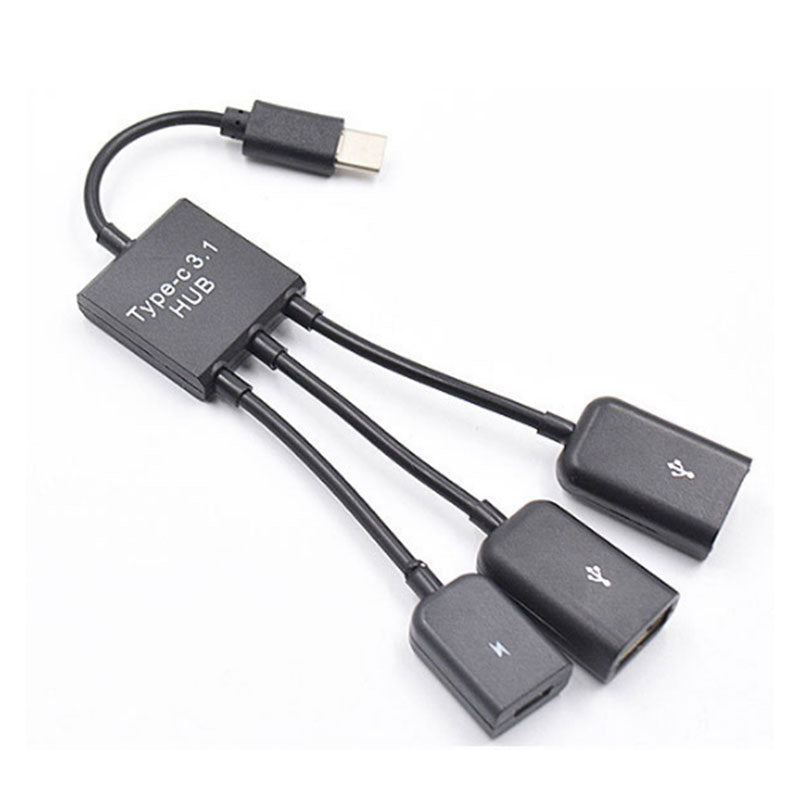 USB type-C HUB 3 in 1 Type C OTG Host Cable Adapter Connector Splitter - ebowsos