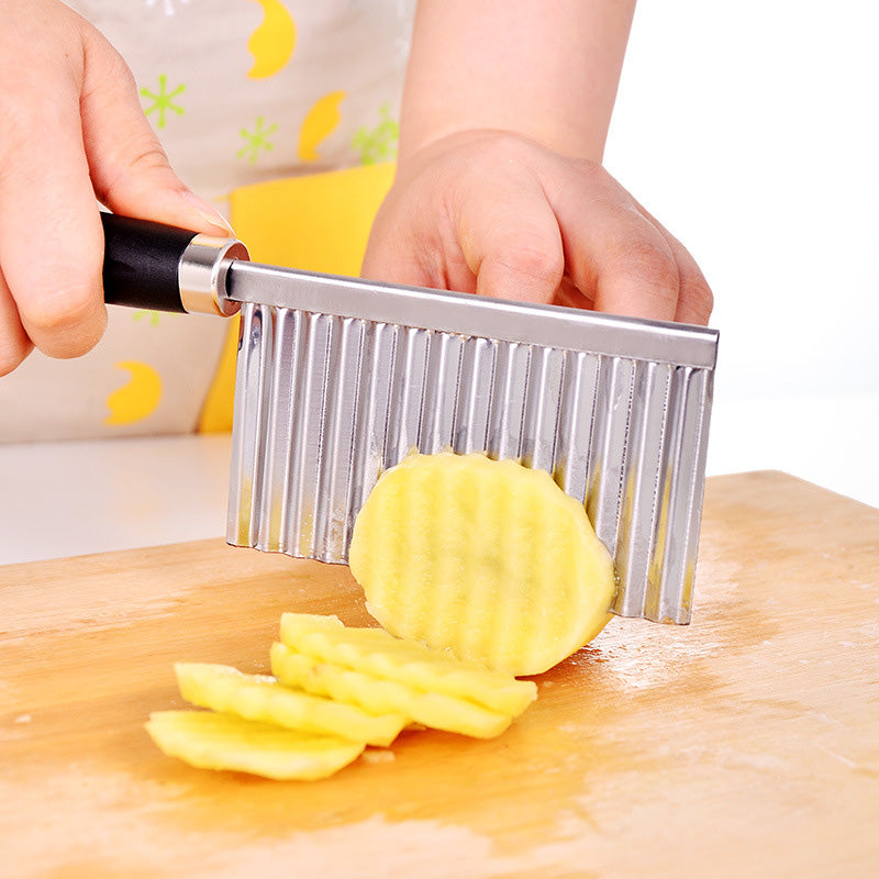 Creative wavy potato slices knife Stainless steel tool carrot slicer vegetable cutter  Kitchen accessories Wave Knife Chopper - ebowsos
