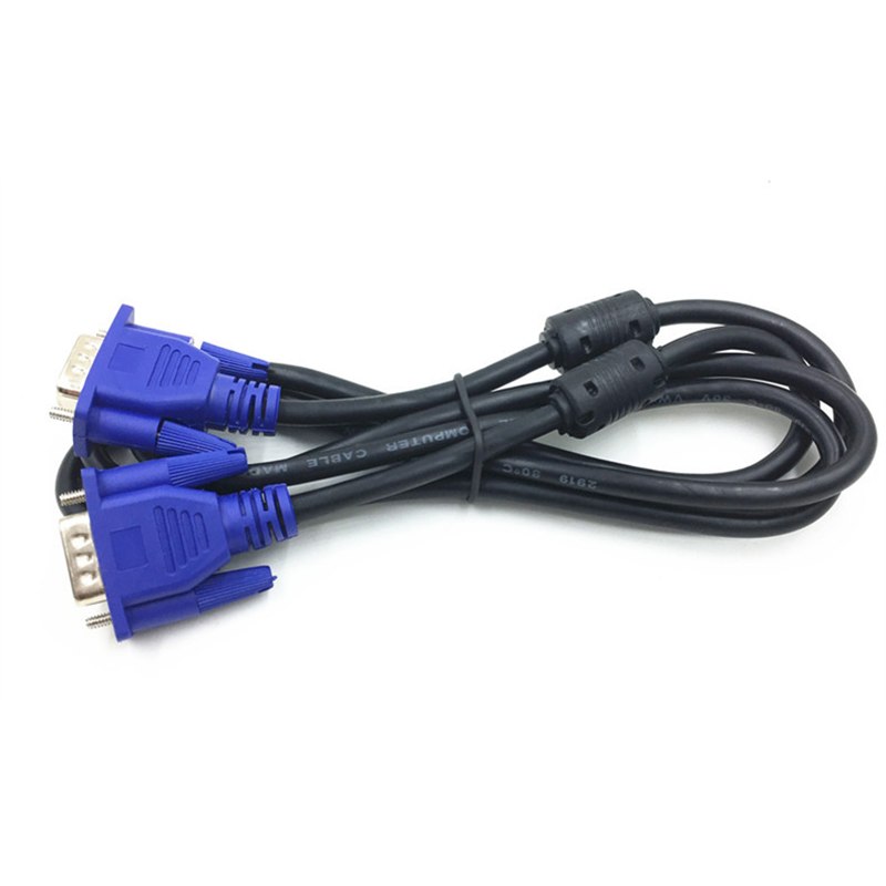 VGA Extension Cable HD 15 Pin Male to Male VGA Cables Cord Wire Line Copper Core for PC Computer Projector Monitor - ebowsos