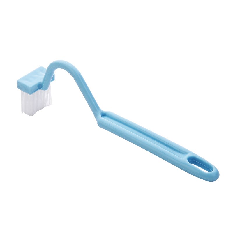 New Portable Toilet Brush Scrubber V-type Cleaner Clean Brush Bent Bowl Handle - ebowsos