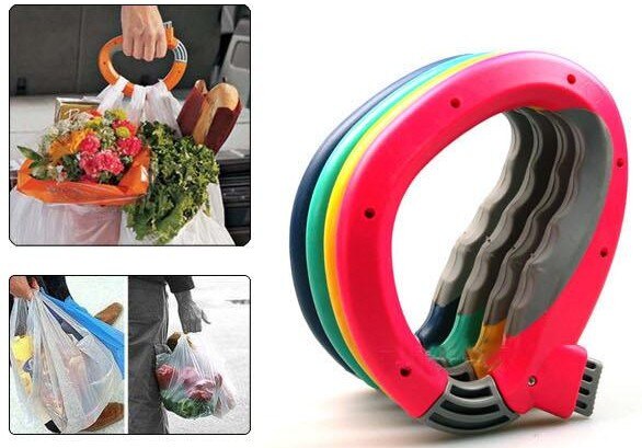 Portable Trip Grip Shopping Grocery Bags Holder Handle Carrier Lock Shopping Bag Labor Saving Tool for Shopping - ebowsos