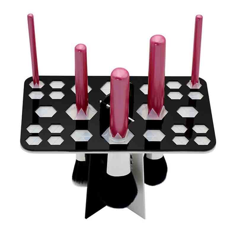 26 Holes Stand For Brush Holder Make Up Drying Rack Organizer Shelf Tree Organizer Cosmetic Foundation Brushes Dryer Stand Tool - ebowsos