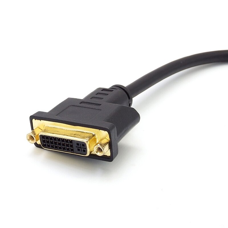 30cm HDMI To DVI 24+5 Adapter Cable Black M/F HDMI Male To DVI Female Video Adapter Cord For PC HDTV LCD DVD - ebowsos