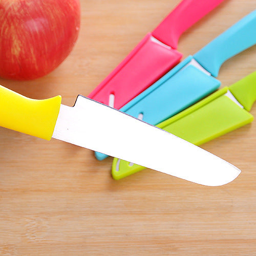 Pinkycolor Fruit Knife Kitchen stainless steel paring knife Portable fruit knife Cut fruit Cut vegetables Kitchen knife - ebowsos