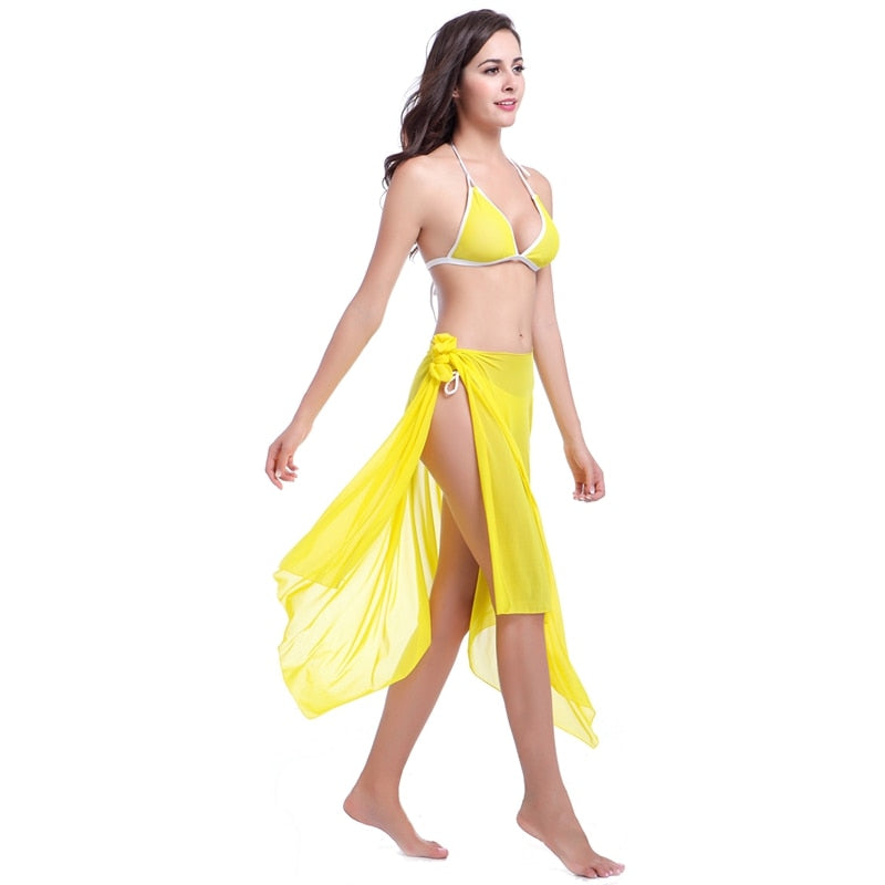 10 in 1 Transparent Stretch Mesh Beach Dress Cover Ups 2019 Matches Bikini Convertible Infinite Women's Summer Beach Pareo - ebowsos
