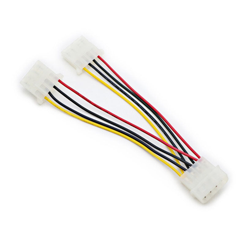 4 Pin Molex Male to 2 Ports Molex IDE Female Power Supply Y Splitter Adapter Cable For PC Cooling Fan CD Driver Hard Disk - ebowsos