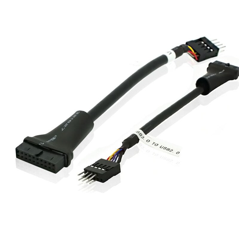 480mbps Data Speed 9 Pin USB 2.0 Male To 20/19 Pin USB 3.0 Female Motherboard Cable Computer Cable Connectors - ebowsos