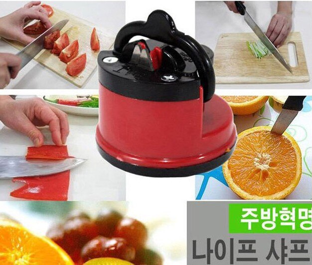 New Knife Sharpener Scissors Grinder Secure Suction Chef Pad Kitchen Sharpening Tool - ebowsos