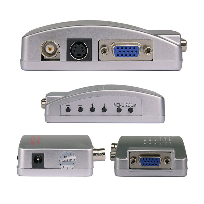 Mini VGA to BNC Connector Signal Adapter Converter Video Switch Box Composite for Computer Laptop PC PAL VGA to TV AV RCA - ebowsos