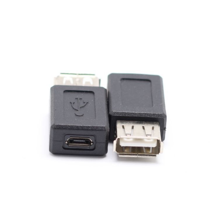 New Black USB 2.0 Type A Female to Micro USB B Female Adapter Plug Converter usb 2.0 to Micro usb connector - ebowsos