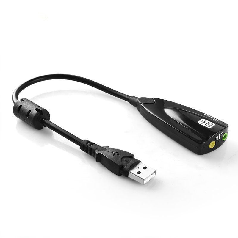 USB Sound Card 5HV2 External USB 2.0 to 3D Virtual Audio Headset Microphone 7.1 Channel Adapter 3.5mm Jack For Laptop PC - ebowsos