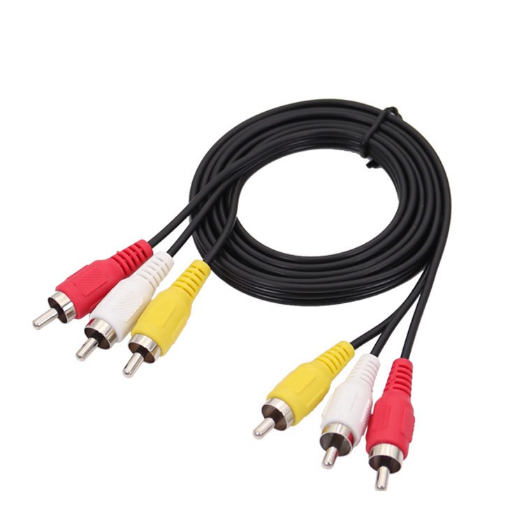 3 RCA to RCA Audio Video Cable Male To Male 3RCA To 3RCA Audio Video AV Cable Cord Wire For DVD TV - ebowsos