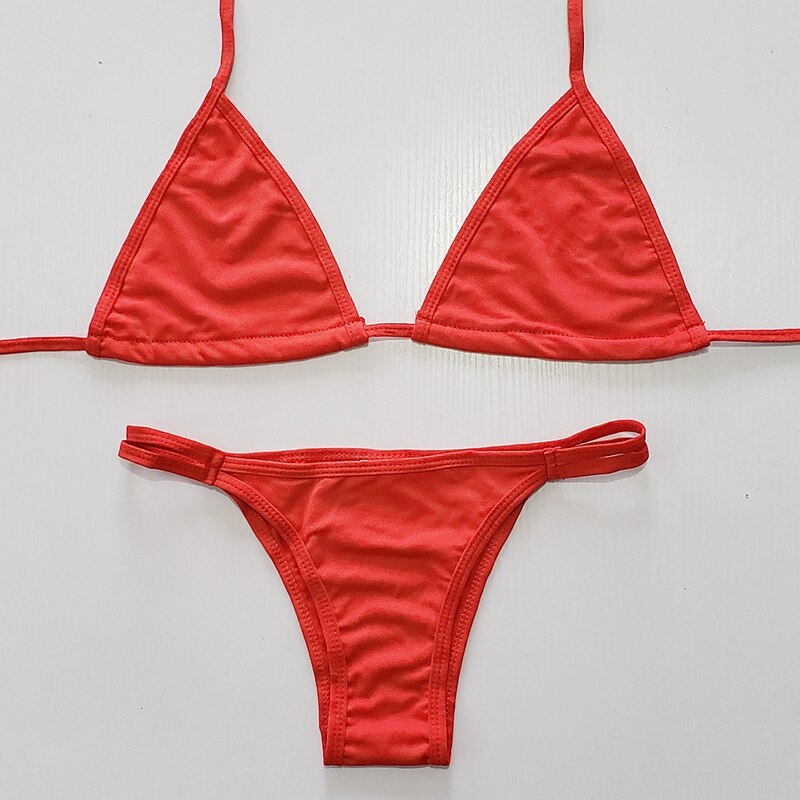 Most Popular String Bikini Brazilian Brazil Swimsuit 2019 Strappy Swimwear Sexy Lingerie Thong Bikini Beachwear Drop Shipping - ebowsos