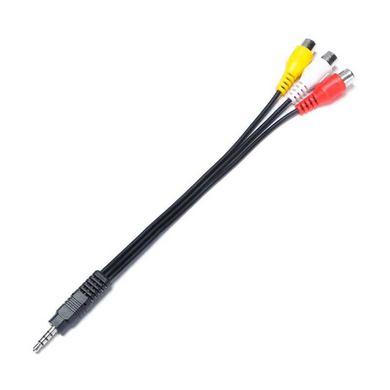 4 Poles 3.5mm Mini AV Male to 3RCA Female M/F Audio Video Cable Stereo 3.5 mm to 3 Rca For TV Box DVD CD Computer Sound Speaker - ebowsos