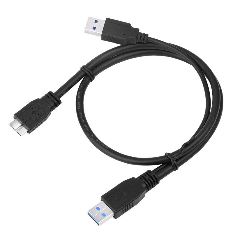High Speed USB 3.0 Dual A Male to Micro B Y Extension Cord Cable Move Hard Disk HDD Data Cable For PC Laptop - ebowsos
