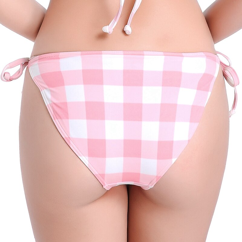 Europe and America Bikini Bottom Sexy New Design Pinky Triangular Island Travelling Hoilday Slim Fit Lady Swim Panty - ebowsos
