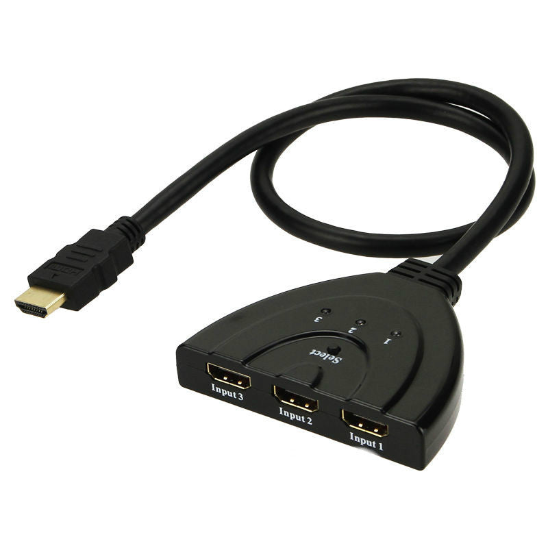 3 Ports HDMI 1.3 1080P Switcher Switch Splitter HUB Box Cable for HDTV DVD Support High Speed HDMI - ebowsos