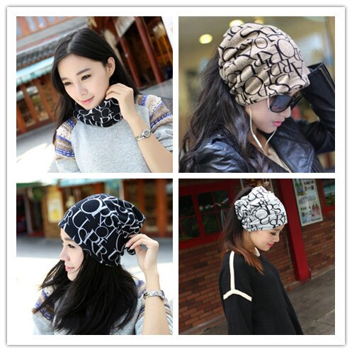 European Style Spring New Fashion Useful Folding Cap Autumn/ Fall Letter Hat for Women Knitting Caps 4 colors Girl Beanies - ebowsos