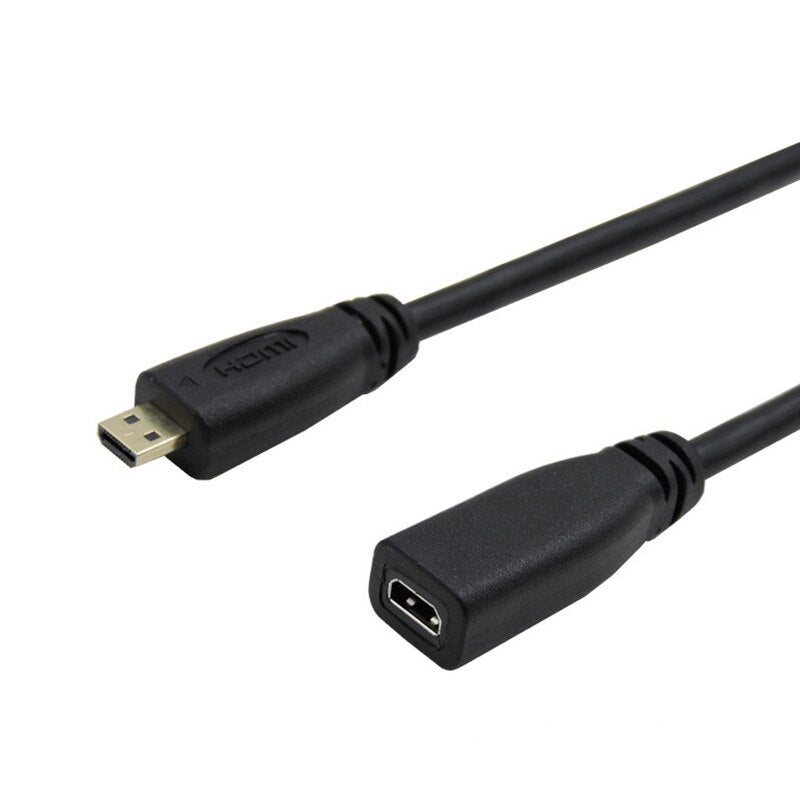 Micro HDMI Audio video cable HDMI type D MicroHDMI male to Micro-HDMI female extension Cable for Camcorder Camera - ebowsos