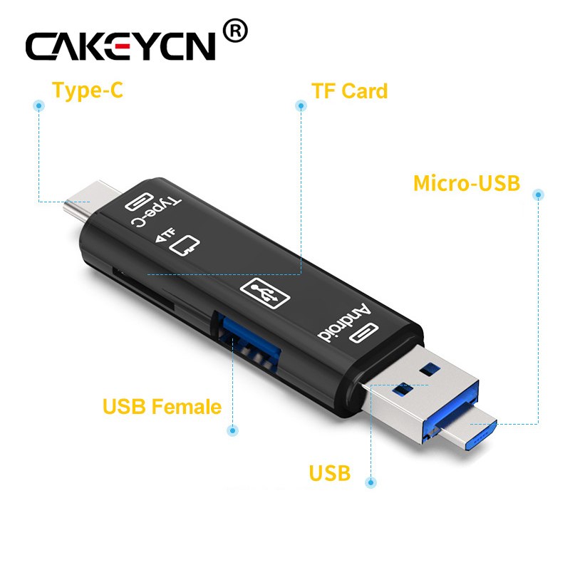 Micro USB Type C USB TF Card Reader OTG Hub Adapter For Samsung Xiaomi MacBook - ebowsos