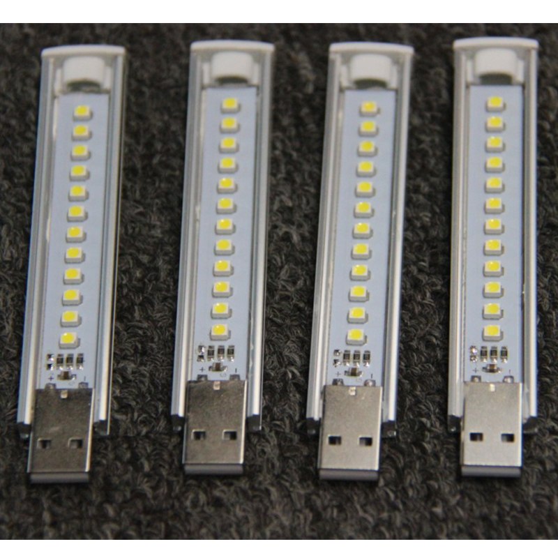 Mini USB LED Night Light 12LEDs 5V Bulb Cold White Lamp for Reading Gadget Notebook Power Bank Laptop - ebowsos