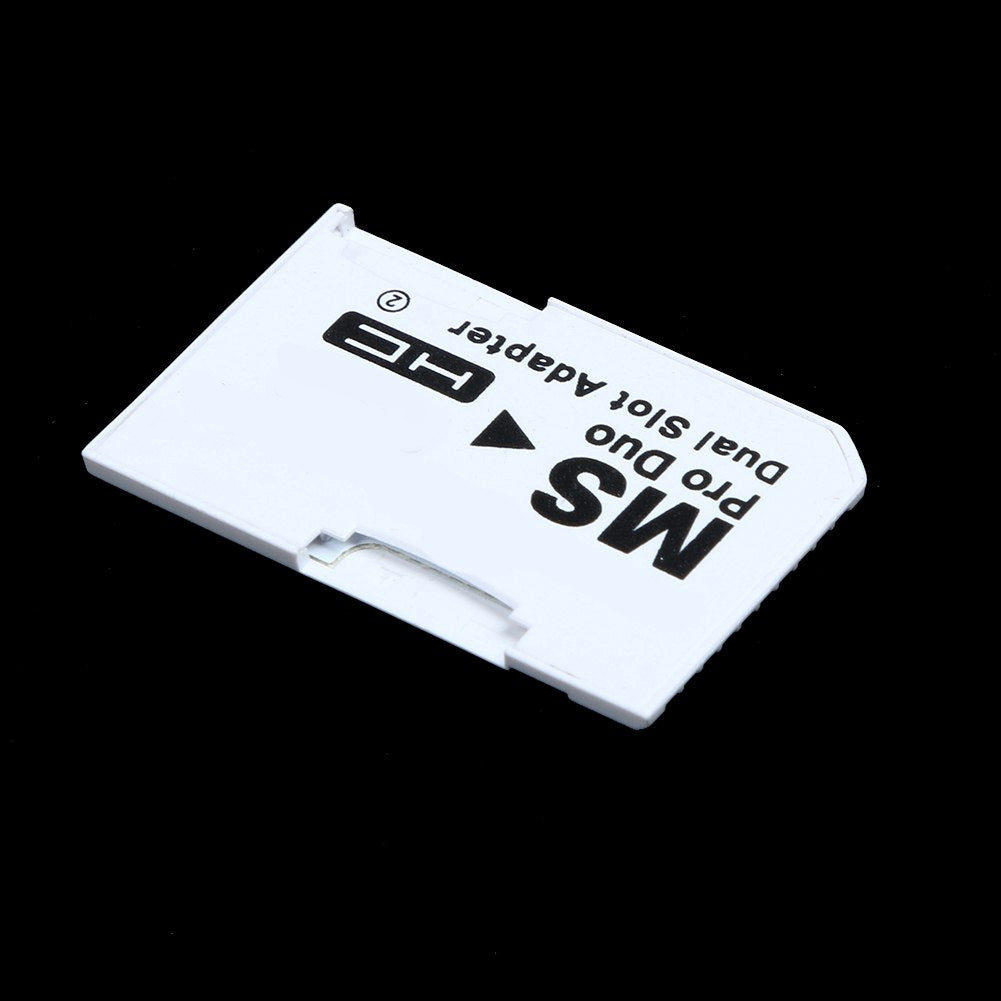 Memory Card Adapter 2 microSD/micro SDHC Cards Adapter Micro SD TF to Memory Stick MS Pro Duo for PSP Card White - ebowsos