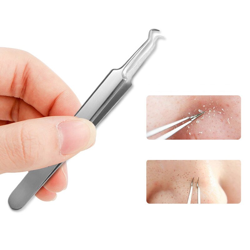 New 3pcs/Set Stainless Steel Silver Blackhead Facial Acne Spot Pimple Remover Extractor Tool Comedone Makeup Sets - ebowsos