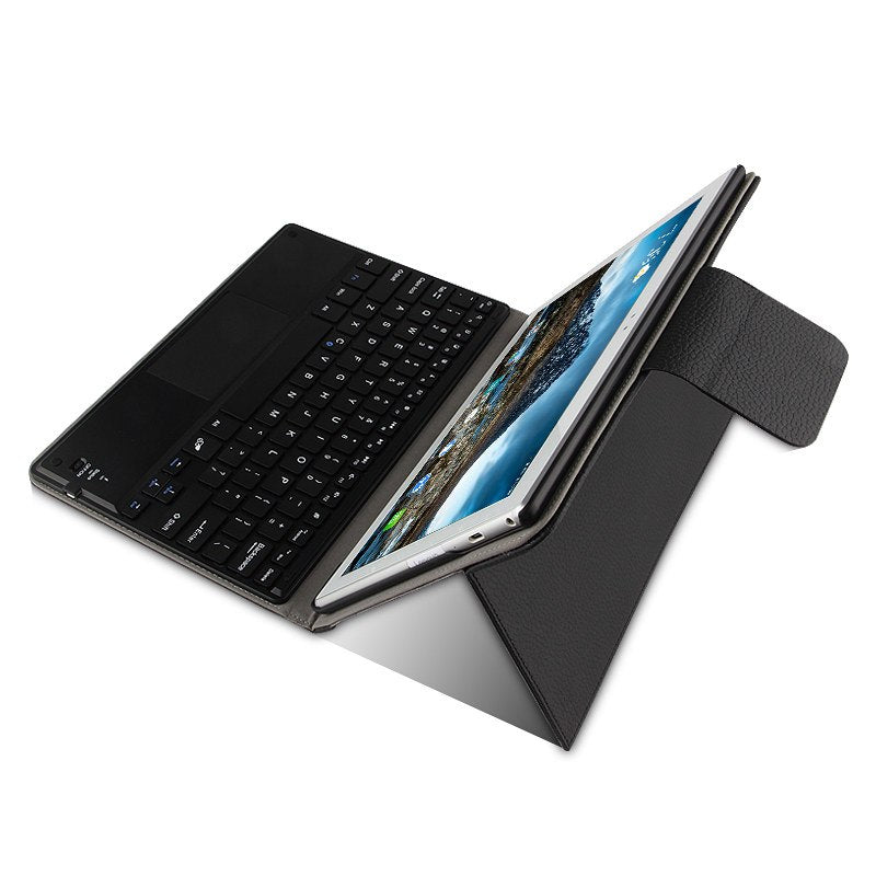 For Lenovo Tab 4 10 Plus TB-X704F / X704N 10.1 inch Tablet Magnetically Detachable Bluetooth Keyboard PU Leather Case Cover - ebowsos