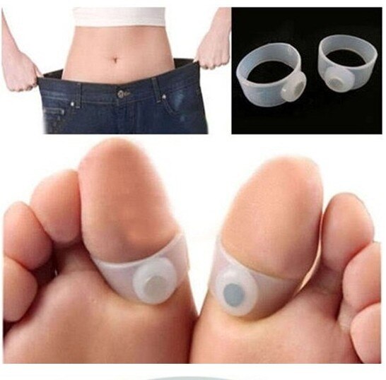 New Hot Sale Massager Magnetic Toe Ring Fitness Slimming Loss Weight,1 Pair - ebowsos