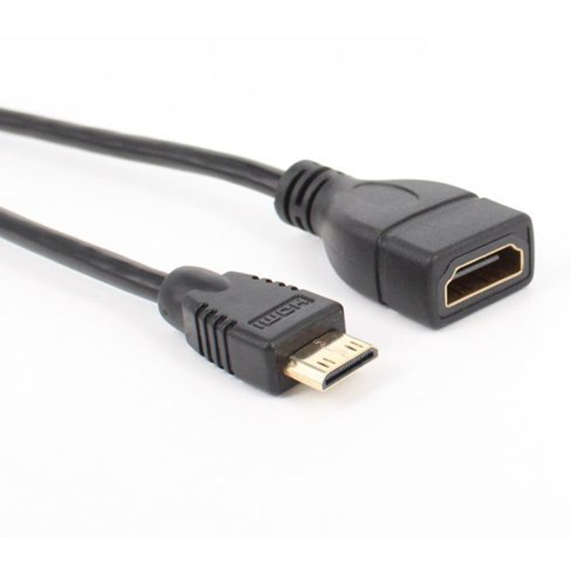 Mini HDMI Male to HDMI Female Converter Adapter Cable Cord 1080P Mini HDMI to HDMI adaptor for Notebook computer - ebowsos