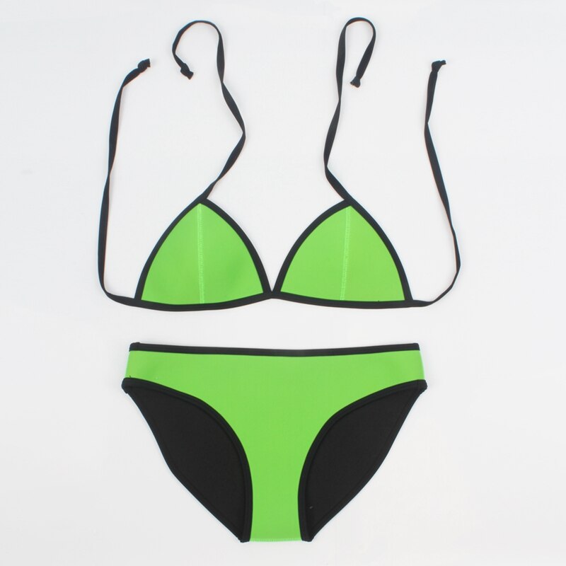2019 Summer Excellent Quality Women's Very Popular Neoprene Bikini Swimsuit Set Push Up Swimwear DK003 - ebowsos