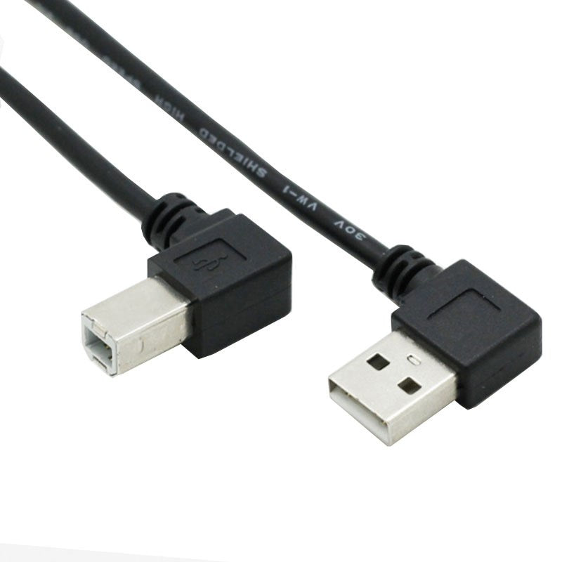 0.5m Right Angle USB 2.0 A Male to USB B Male Type B BM Right Angle Printer Scanner 90 Degree Cable BM Angled Cable - ebowsos